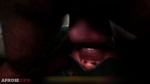 Young African couple hard deepthroat
