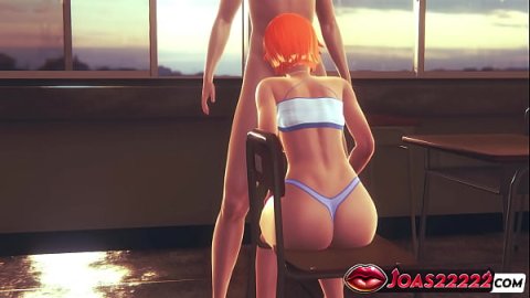 Gwen Tennyson Gloryhole Blowjob - Big Tits &amp; Ass Redhead Takes Massive Cumshot in 3D Hentai